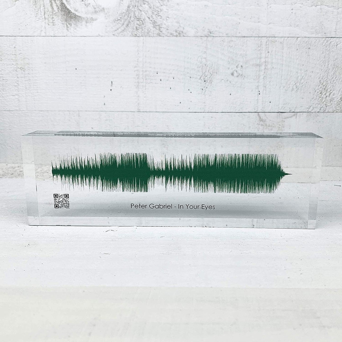 Soundwave Art Green | Unique Personalized Customized Gifts | Any Recording Or Song On Acrylic Block | Romantic Gifts for Her | Wedding Gift