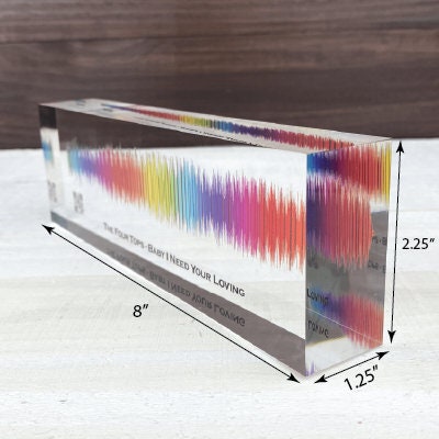 Artblox Soundwave Art With Scannable Qr Code Any Video Voice Recording Baby Heartbeat Or Song Spotify Plaque Christmas Personalized Gifts