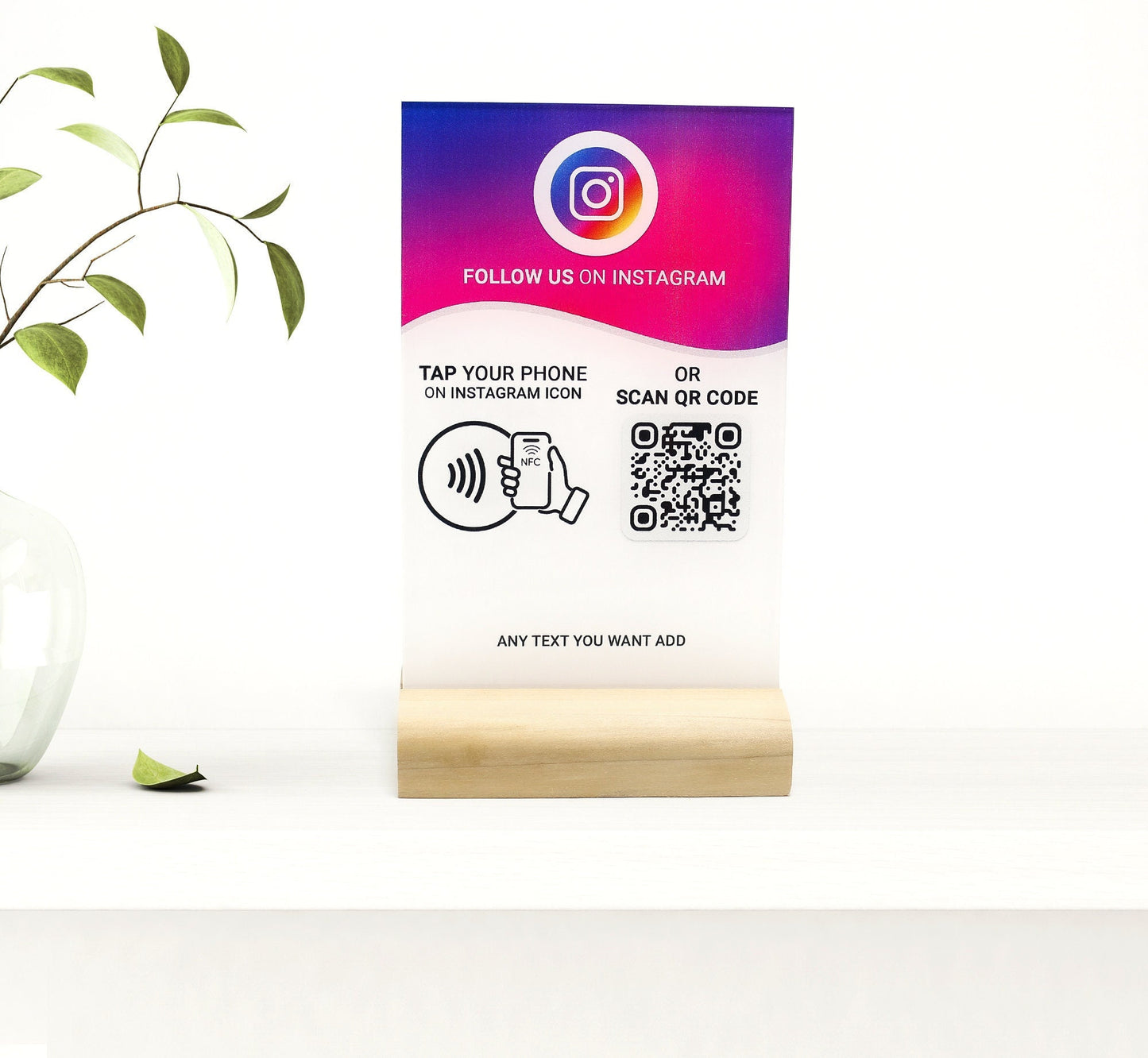 One tap Instagram NFC plate | one tap Instagram plate | one tap Instagram stand | Artblox