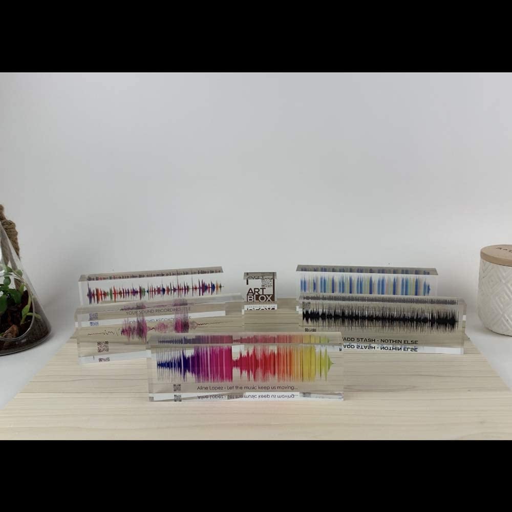 Artblox Soundwave Art Customized Gifts | Any Personal Recording or Song On Acrylic Block | Personalized Gifts