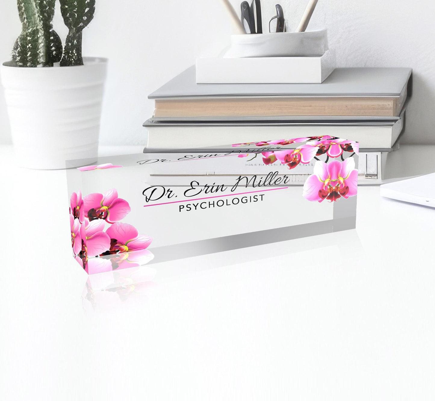 Personalized Acrylic Nameplate for Office Desk, Office Desk Nameplate, Office Gift for Coworkers, New Job Gift, Desk Plaque, Graduation Gift
