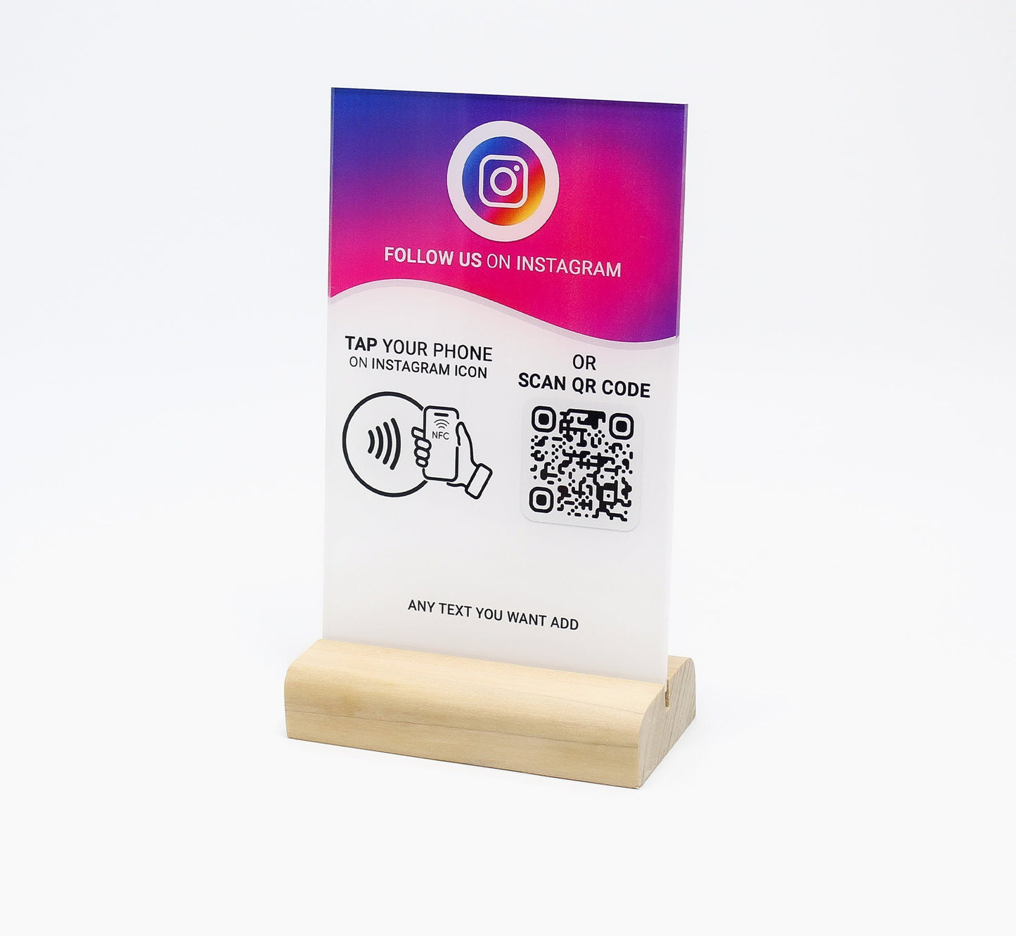 One tap Instagram NFC plate | one tap Instagram plate | one tap Instagram stand | Artblox