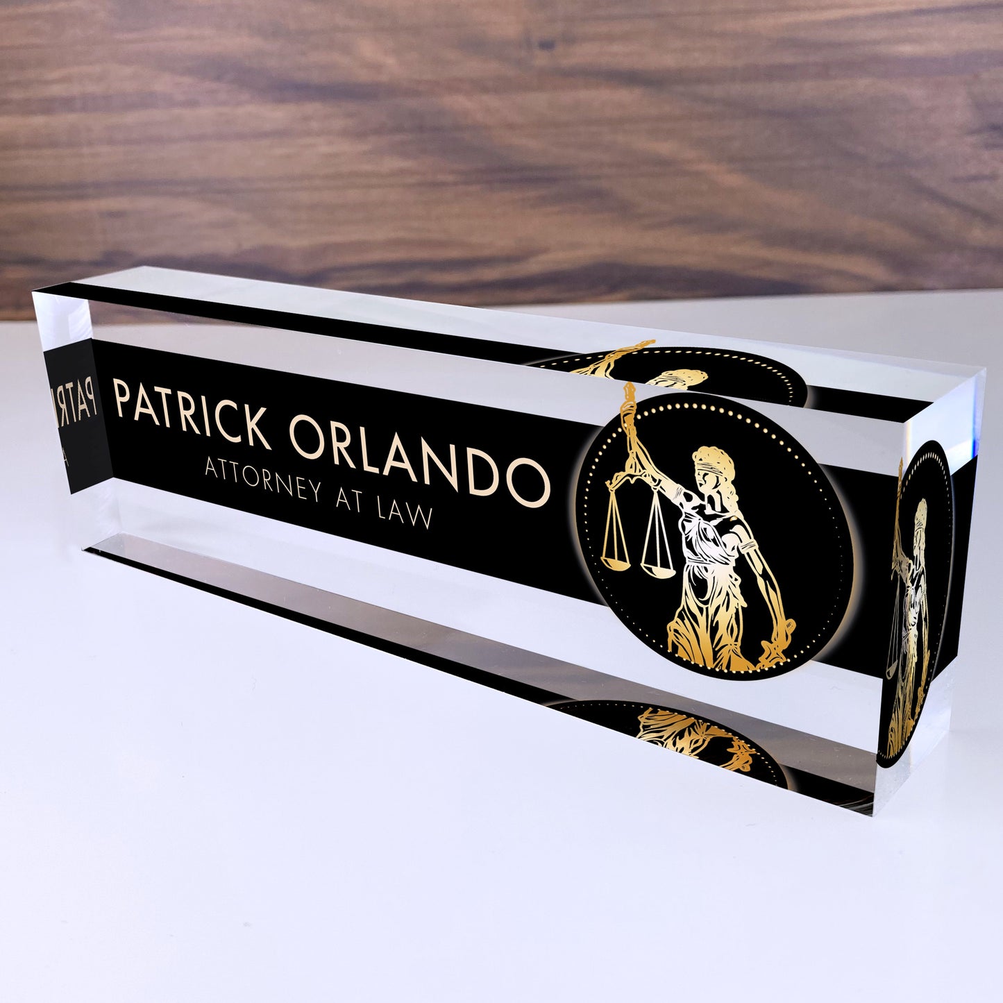 Personalized Desk Name Plate For Office Desk Lawyer Design On Acrylic Glass Cute Work Promotion Christmas Customized Gifts Office Decor