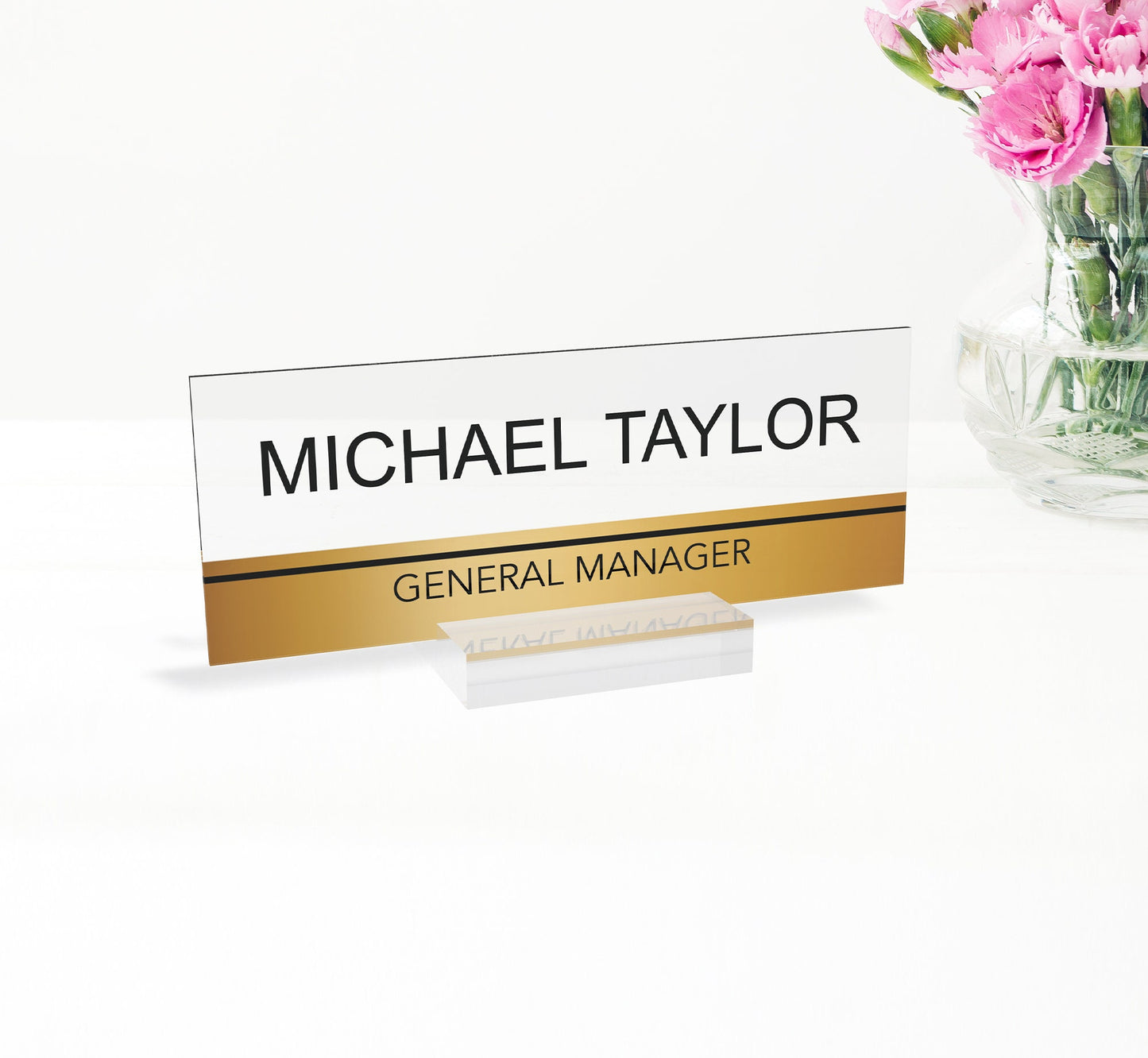 Personalized acrylic desk nameplate, office desk decor for men women, new job gift, name sign gift custom, gift for boss, corporate gift