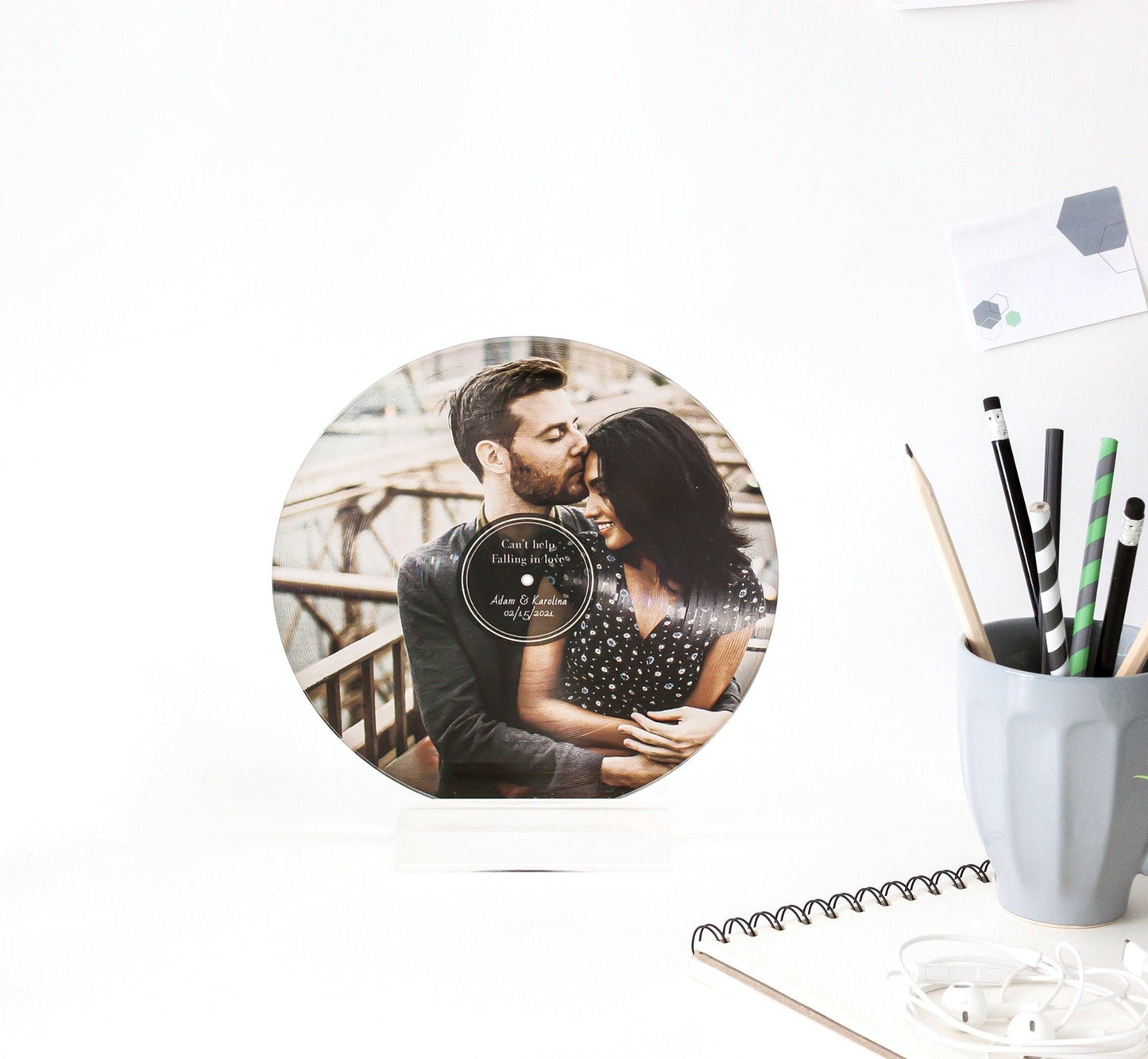 Personalized vinyl record, acrylic music plaque, custom plaque, music award, best artist award, vinyl record plaque 5"x5"