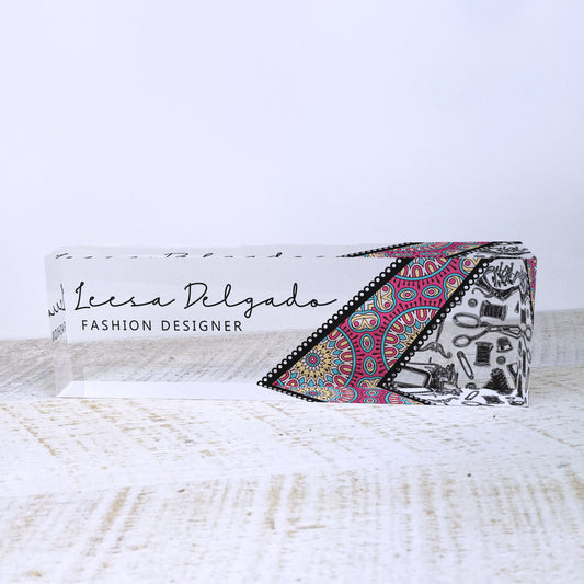 Personalized Desk Name Plate For Office Desk Printed On Acrylic Glass Cute Work Promotion Christmas Customized Gifts Office Decor