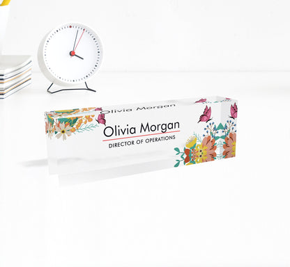 Personalized Teacher Desk Name Plate, Custom Name Acrylic Plaque, School Psychologist Desk Plaque, Principal Office Decor Teacher Desk Plate