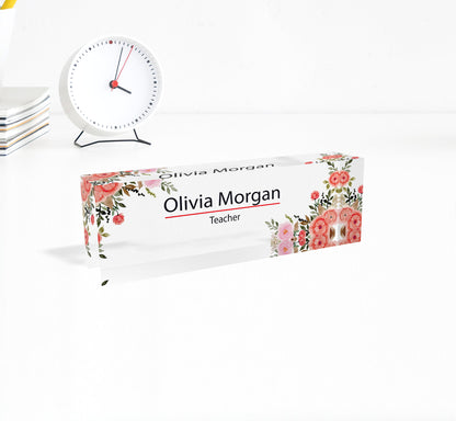 ARTBLOX | Teacher Desk Name Plate, Name Plate for Desk Gift For Teacher, Personalized Teacher Gifts, Teacher Sign, Teacher Gift For Women