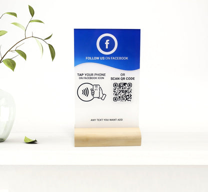 NFC connected network plate - personalized Sign