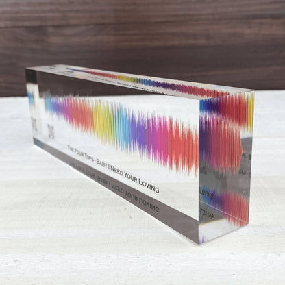 Artblox Soundwave Art With Scannable Qr Code Any Video Voice Recording Baby Heartbeat Or Song Spotify Plaque Christmas Personalized Gifts