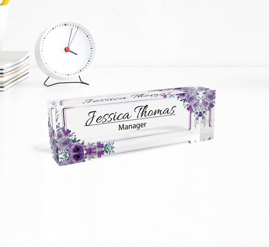 Executive Personalized desk name plate, custom engraved desk sign, plaque, office sign 2.5"x8".
