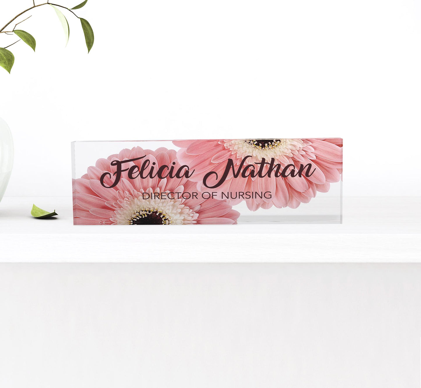 Custom Desk Name Plate, New Job Gift, Personalized Desk Plaque, Office Name Sign, Custom Office Decor,Job Title,Company 0.750" Thick