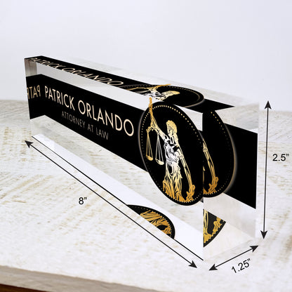 Personalized Desk Name Plate For Office Desk Lawyer Design On Acrylic Glass Cute Work Promotion Christmas Customized Gifts Office Decor