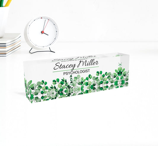 Personalized Desk Name Plate For Office Desk  Acrylic Glass Cute Work Promotion Christmas Customized Gift Office Decor