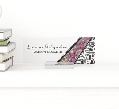 Desk name plate, marble design name plate for desk, personalized business gift, promotion gift, gift for boss, gift for coworkers