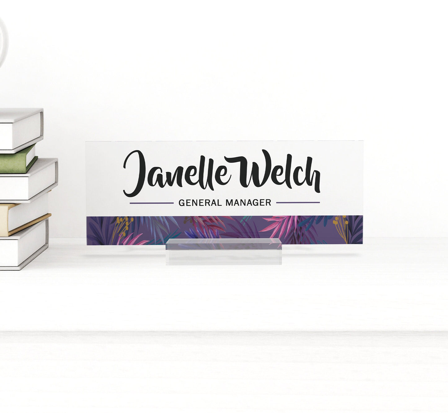 Personalized desk name plate, custom office decor, name plate sign, office decor gift, new job gift, desk acrylic plaque, graduation gifts