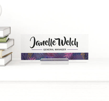 Personalized desk name plate, custom office decor, name plate sign, office decor gift, new job gift, desk acrylic plaque, graduation gifts