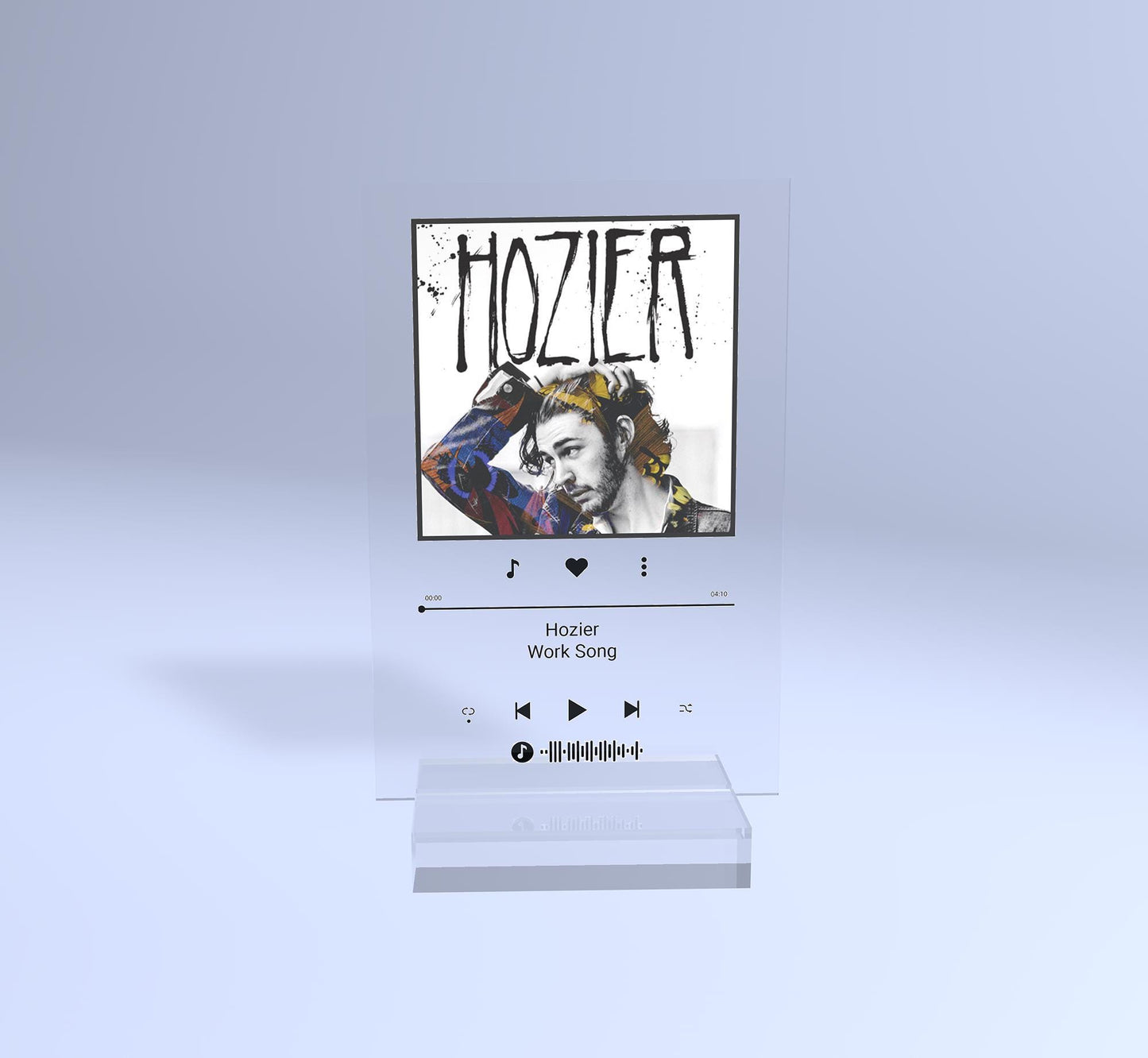 Custom Acrylic Music Plaque , Personalized Photo & Song Display with Scannable Qr Code, Perfect Gift for Music Lovers, or Gift for Couples