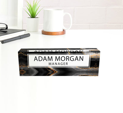 ARTBLOX | Graduation gift Name Plate, Custom Engraved Office Sign, Name Plate for Desk, Acrylic Name Plate, Cute Office Décor