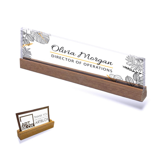 Custom Desk Name Plate, New Job Gift, Personalized Desk Plaque, Office Name Sign, Custom Office Decor,Job Title,Company Logo