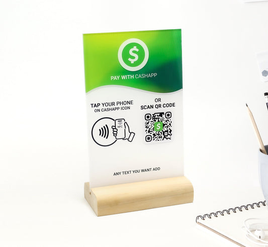 NFC google tap to review stands to boost your online presence, nfc plaque, mini qr code sign, business review link, leave a review plaque