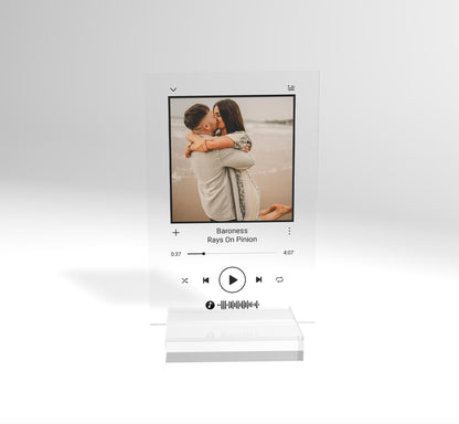 Personalized Song Acrylic Plaque, Mothers day gift, Valentines day gift, Birthday Gift, Wedding Gift, Christmas Gift, Minimalist (4x6) inch