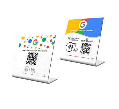NFC Google Review Stand, One Tap Instant Feedback & Ratings | Elevate Customer - Boost Business Reviews | Reusable One Touch NFC Reviews