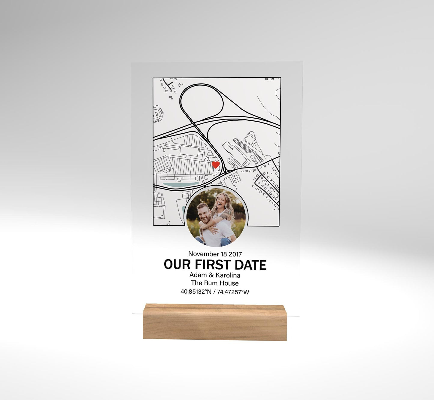 Where It All Began Map | Our First Date Personalised Map The Night We Met Anniversary Gift Location First Meet Christmas Gift
