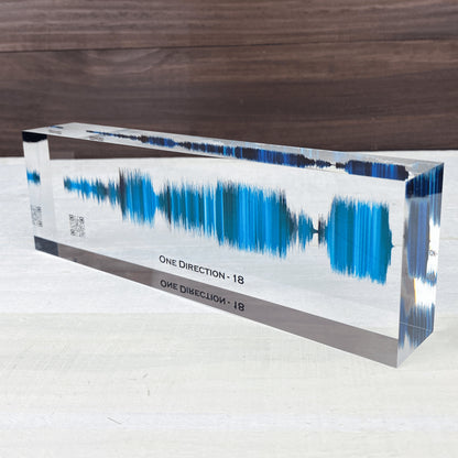 Soundwave Art Customized Gifts | Any Personal Recording or Song On Acrylic Block | Unique Personalized Gift for Anniversary or Holiday