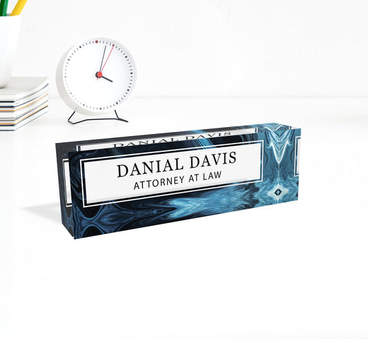 Name Plate Gift, Custom Name Plate, Gift for Him, Desk Accessories, Office Decor Gift for Desk, Phd Gift, Personalized Name Plate