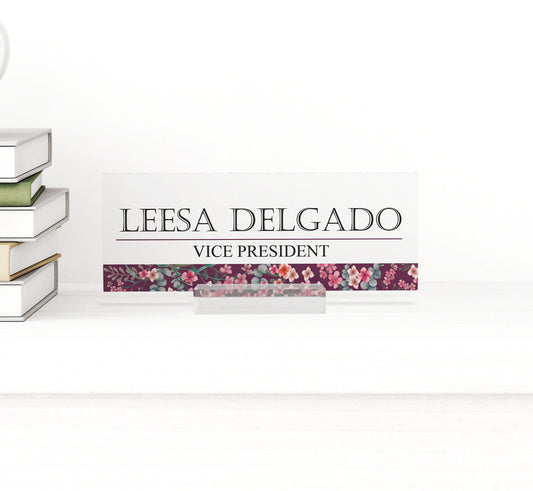 Desk Plaque - Personalized Acrylic Name Plate for Desk- Custom Name Sign - Professional Gift for Graduation, Promotion, New Job