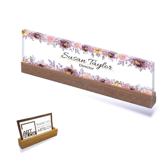 Personalized Acrylic Name Plate | Marble Office Sign Plaque | Coworker | Office Decor | Desk Name Plate | Promotion Gift | New Job | Sign