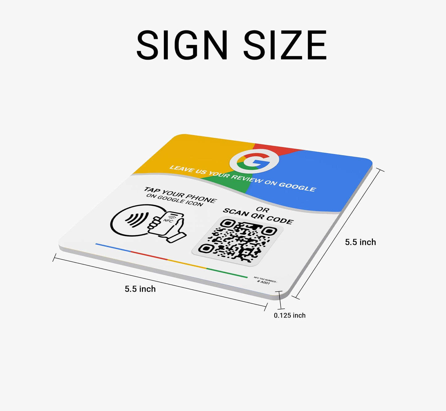 NFC google review front reception desk , instant feedback for businesses! boost your google reviews with our nfc online review sign