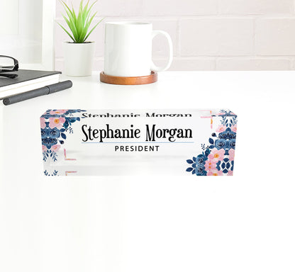 Desk name plate for Women, Acrylic Desk Name Plaque, Chiropractor Gift, Personalized Name Plate for Desk, Executive Custom Desk Name Plate