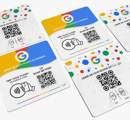 Tap Google Review Stand - Tap for Instant Reviews - All Phones Compatible - Smart Tap NFC & QR Sign - Boost Business Reviews ,White Acrylic