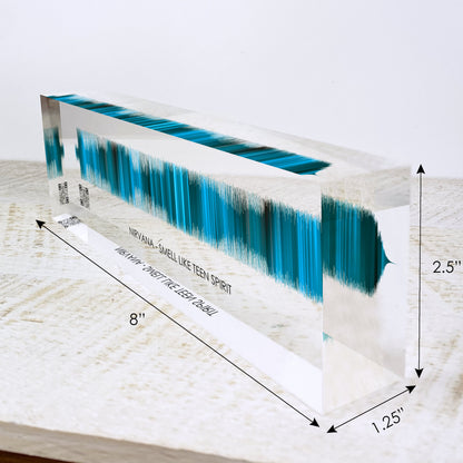 Artblox Soundwave Art With Scannable Qr Code Any Video Voice Recording Baby Heartbeat Or Song Spotify Plaque Christmas Personalized Gifts