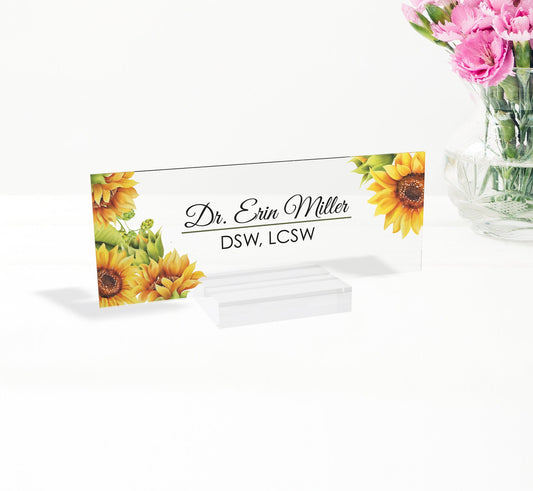 Name plate holders for desk, name plate for office and school with holder stand
