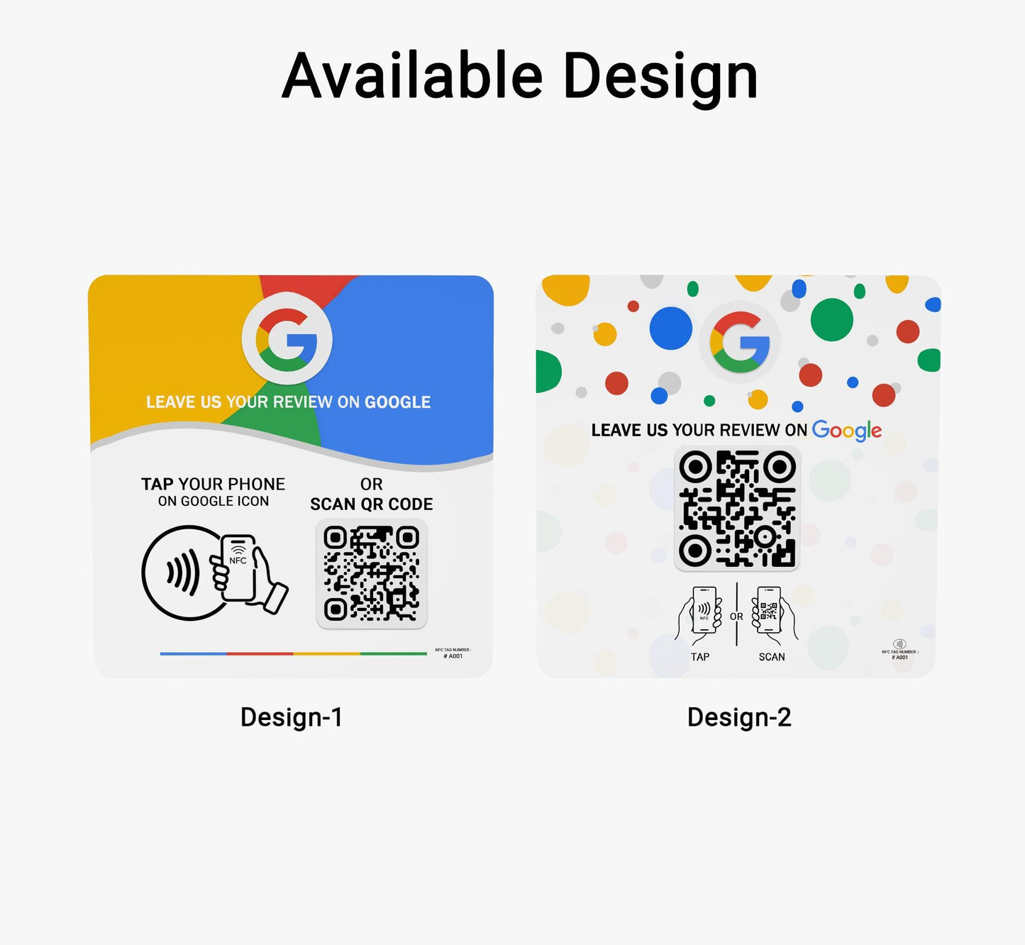 Tap Google Review Stand - Tap for Instant Reviews - All Phones Compatible - Smart Tap NFC & QR Sign - Boost Business Reviews ,White Acrylic