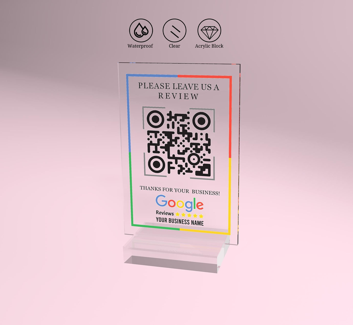Business Review Link or Social Media QR Code | Salon Sign | Beauty Sign | Hairdressers Beautician Sign | Barcode Scan