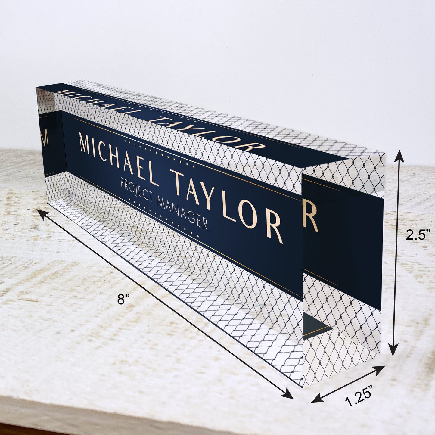 Personalized Desk Name Plate For Office Desk Printed On Acrylic Glass Cute Work Promotion Christmas Customized Gifts Office Decor