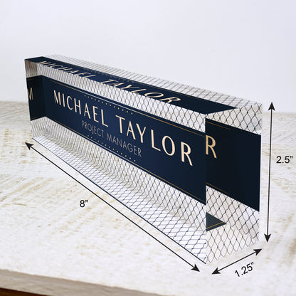 Personalized Desk Name Plate For Office Desk Printed On Acrylic Glass Cute Work Promotion Christmas Customized Gifts Office Decor