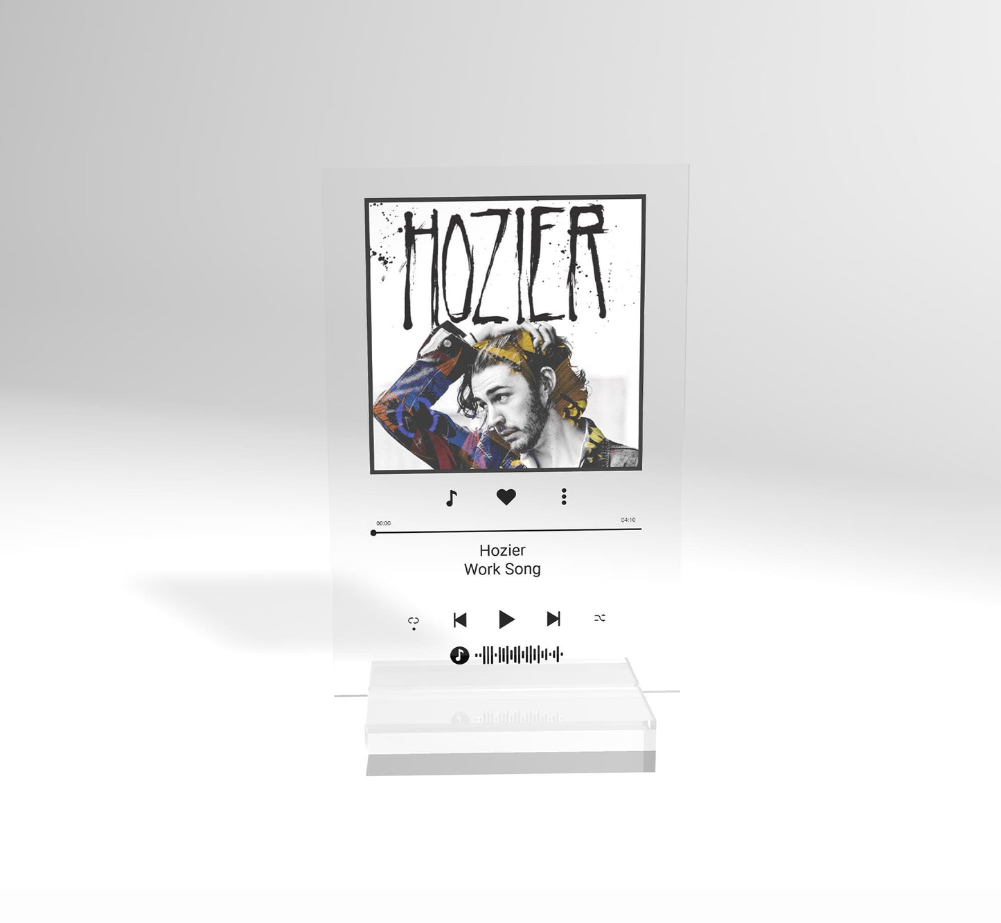 Personalized Acrylic Song Plaque, free Keychain, Music Playlist Plaque Gift, Custom Photo Print Glass, Gifts for him and her, Wedding Couple