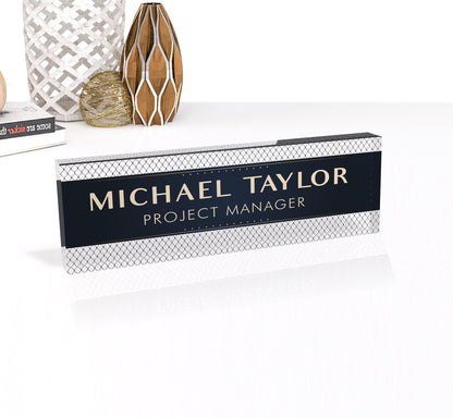 Desk Plaque,Personalized Acrylic Name Plate,Custom Name Plate for Desk, Name Sign,Gifts for Coworker, Boss,Graduation,New Job,Office Decor