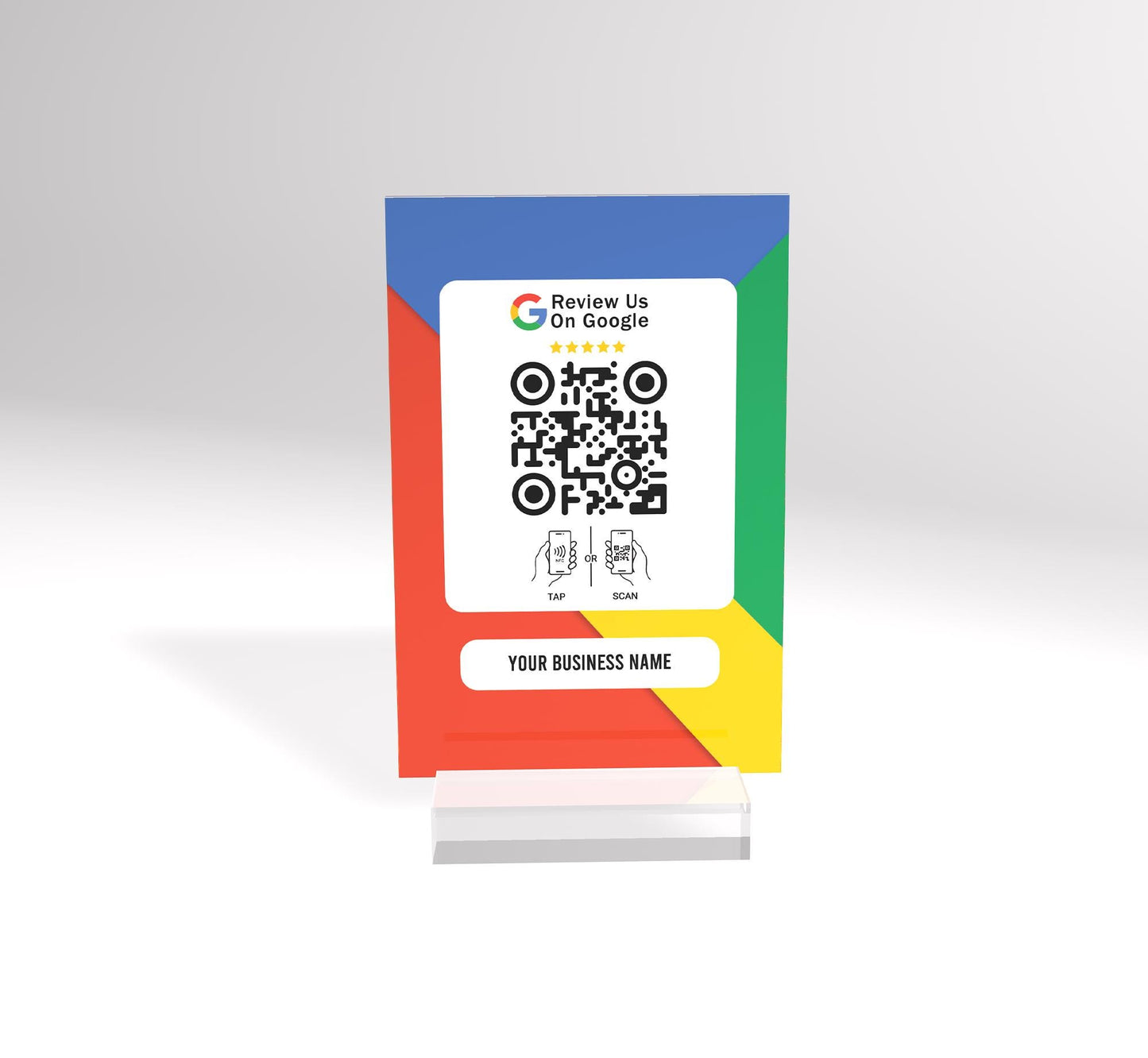 Google Review plaque to Boost Your Online Presence, NFC tap and review plaque, Mini QR Code sign,Leave a Review plaque, Business Review Link