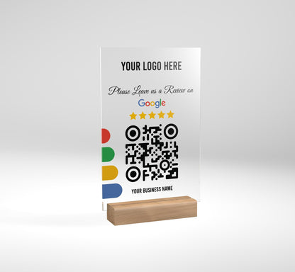 Review QR Code Sign, Review Sign, Signs For Businesses, Personalized Review Sign, Personalized Leave A Review Sign, Google Review