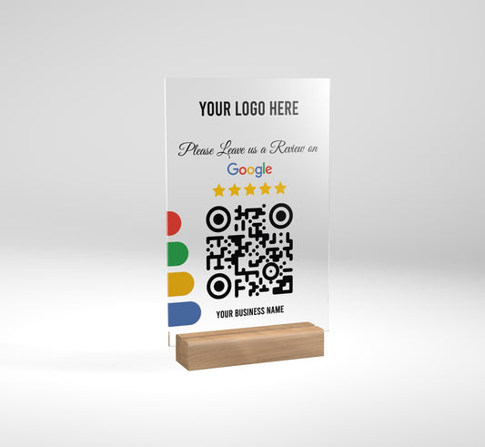 Review QR Code Sign, Review Sign, Signs For Businesses, Personalized Review Sign, Personalized Leave A Review Sign, Google Review
