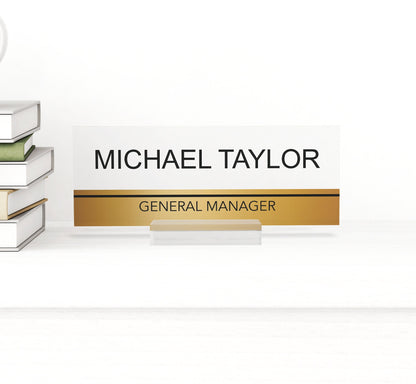Personalized acrylic desk nameplate, office desk decor for men women, new job gift, name sign gift custom, gift for boss, corporate gift