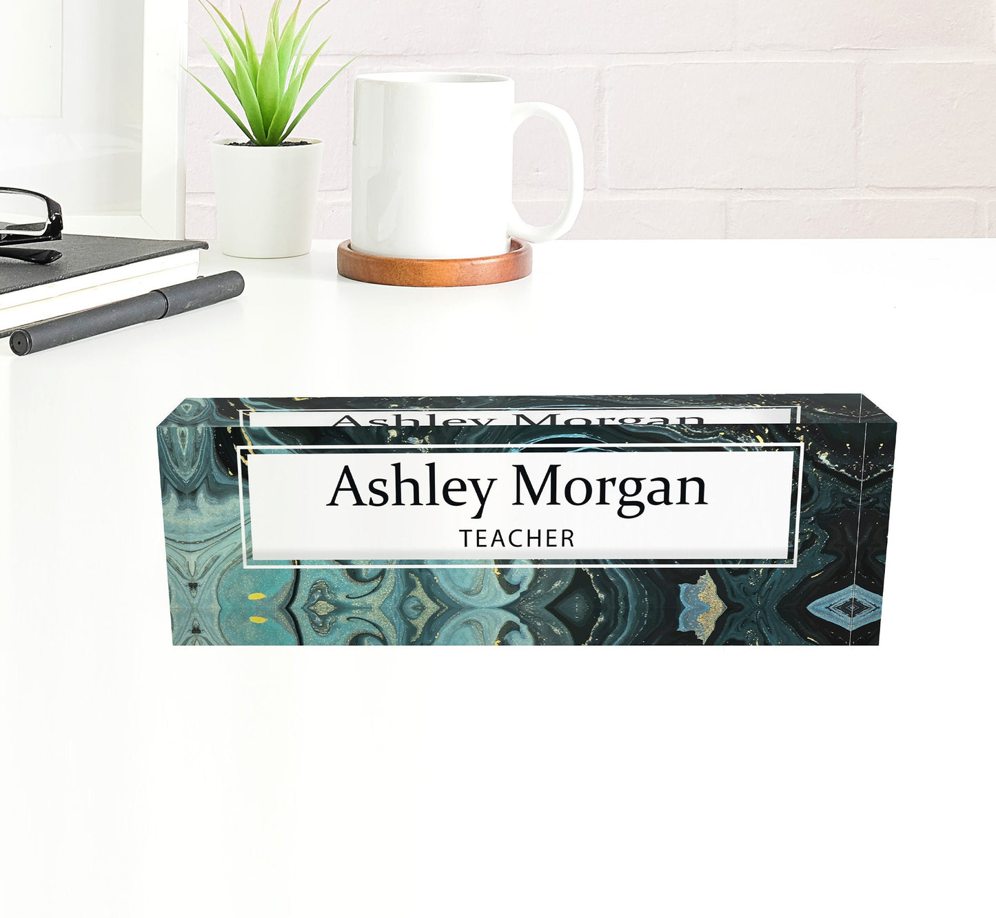 Custom Office Decor | Desk Name Plate Personalized | Personalized Gifts | Acrylic Name Plate | Gifts for Coworker | Christmas Gift for Boss