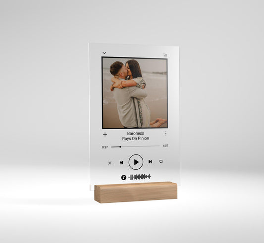 Personalized Song Acrylic Plaque, Mothers day gift, Valentines day gift, Birthday Gift, Wedding Gift, Christmas Gift, Minimalist (4x6) inch