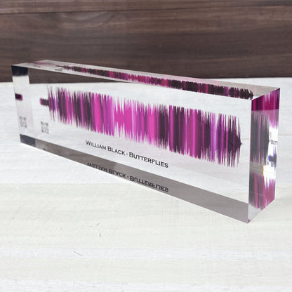 Soundwave Art Customized Gifts | Any Personal Recording or Song On Acrylic Block | Unique Personalized Gift for Anniversary or Holiday